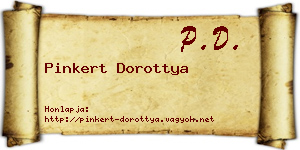 Pinkert Dorottya névjegykártya